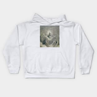 Lady venerated in the heavenly firmament Kids Hoodie